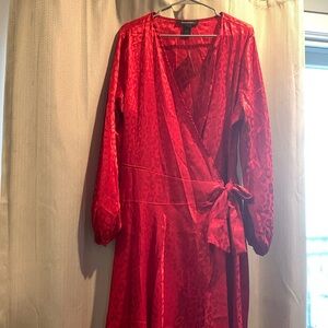 Red robe like dress from Ashley Stewart